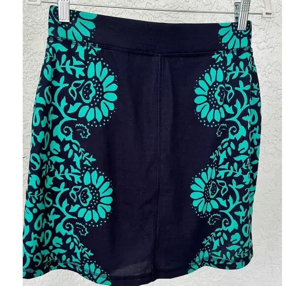 NWT T by Talbots Women's Skort, Sz Small, Blue & Green, Skirt w Hidden Shorts - Picture 3 of 9